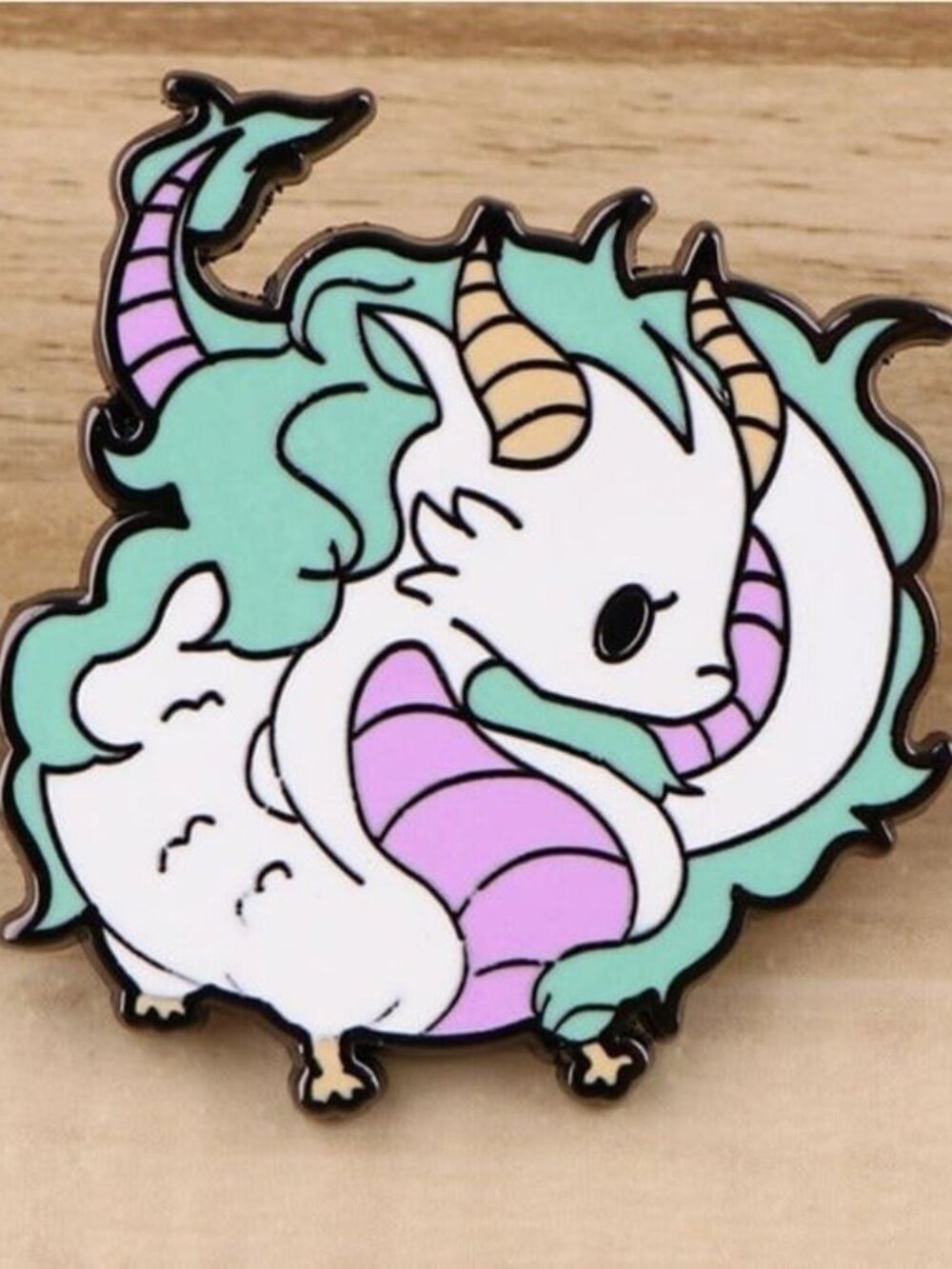 Adorable Haku Dragon Enamel Pin - Studio Ghibli Spirited Away Fan's Delight!